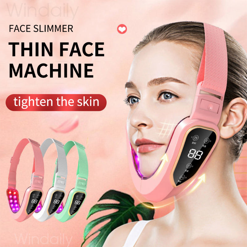 LED Facial Lifting & V-Shape Chin Massager Belt by HitMyNeed