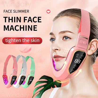 LED Facial Lifting & V-Shape Chin Massager Belt by HitMyNeed