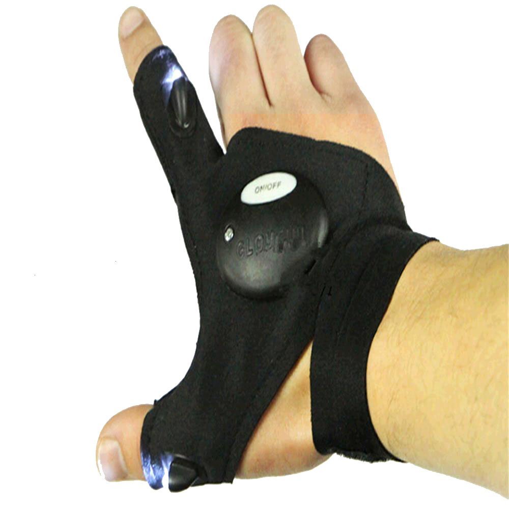 LED Finger Flashlight Work Glove by HitMyNeed