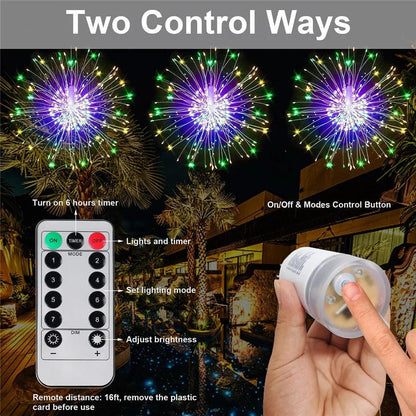 LED Firework Fairy Lights with Remote, 8 Modes multicolor by HitMyNeed