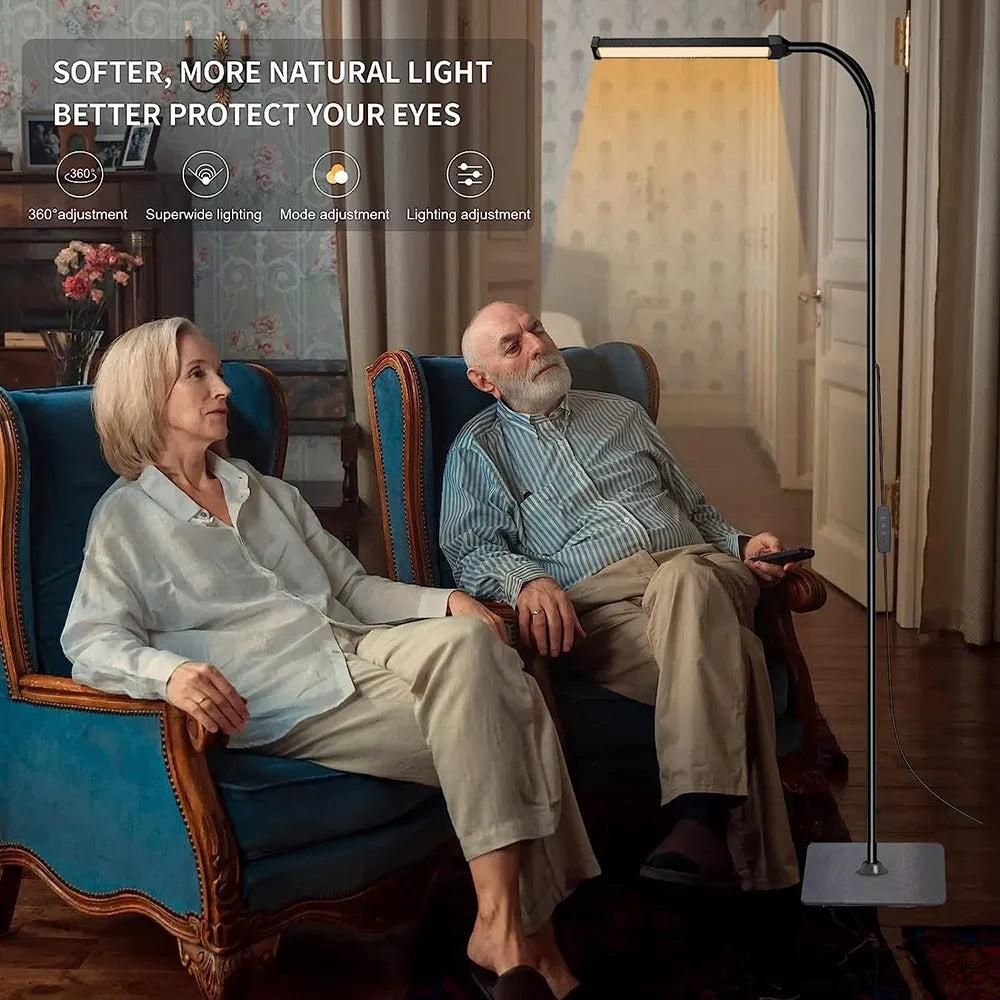 LED Floor Lamp with Dimmable Gooseneck, 3 Color Modes by HitMyNeed