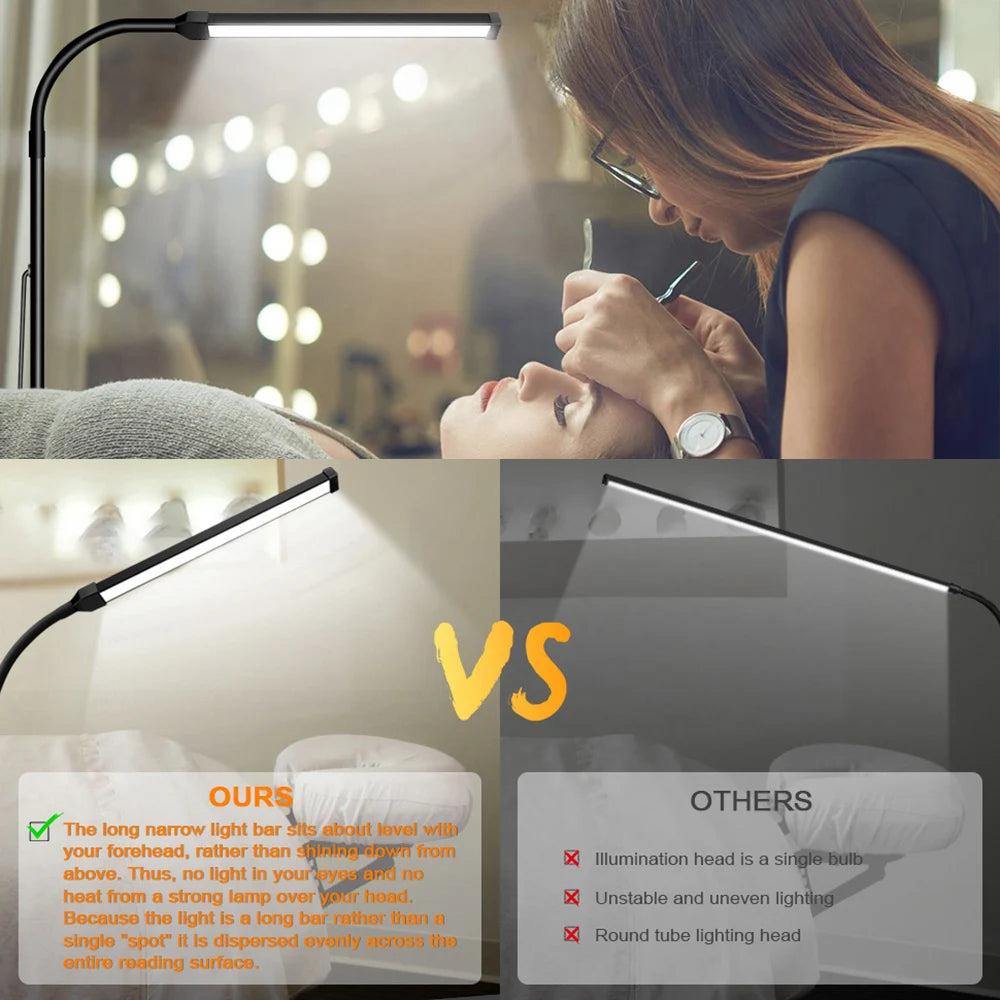 LED Floor Lamp with Dimmable Gooseneck, 3 Color Modes by HitMyNeed