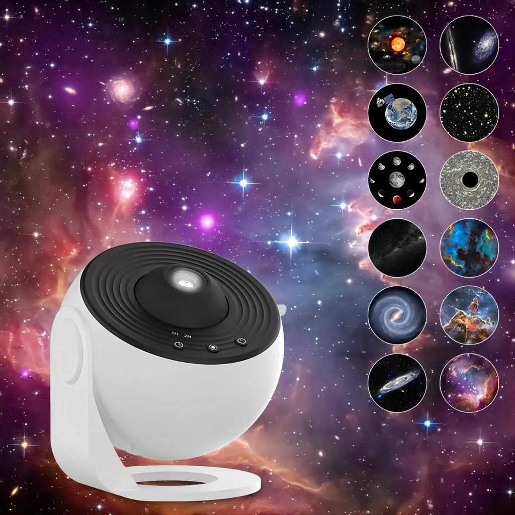 LED Galaxy Projector Night Light with 12 Films by HitMyNeed