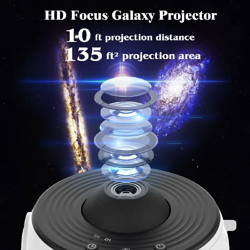 LED Galaxy Projector Night Light with 12 Films by HitMyNeed