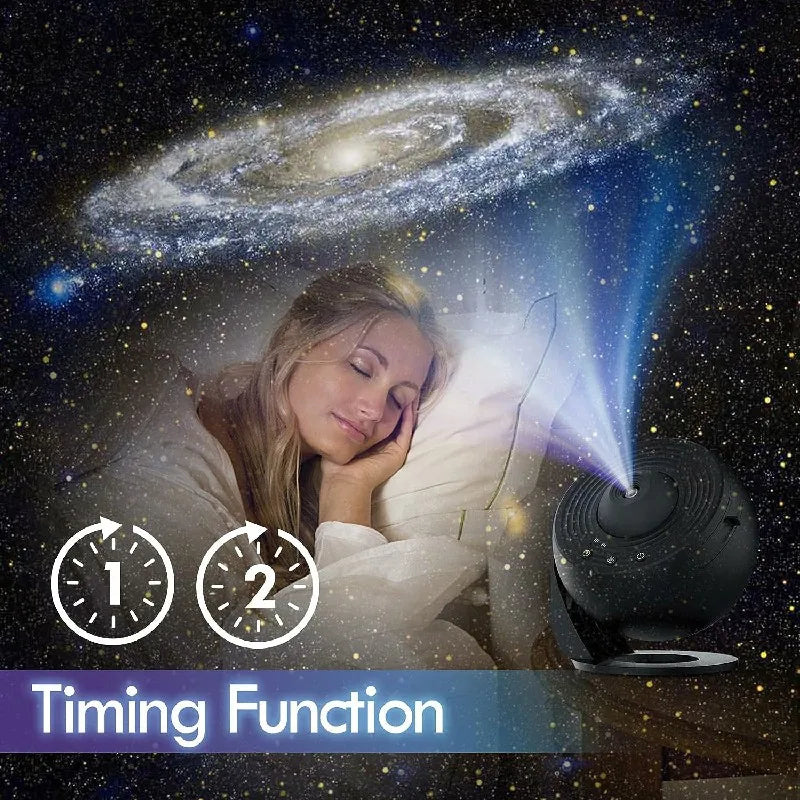 LED Galaxy Projector Night Light with 12 Films by HitMyNeed