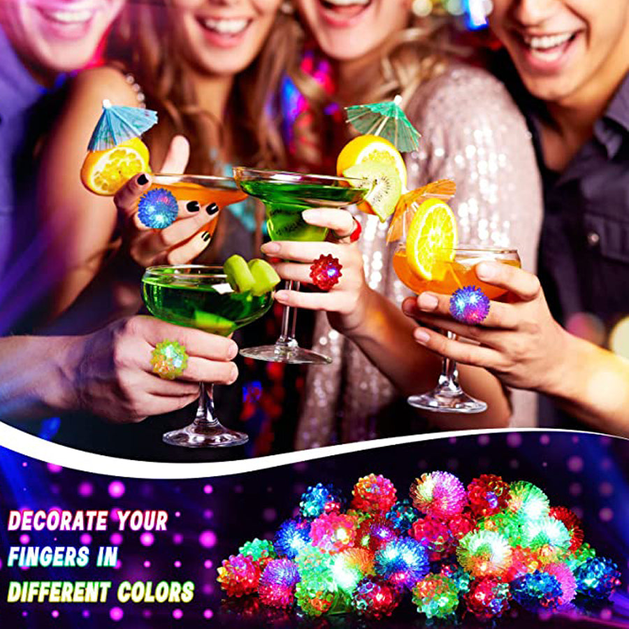 LED Glowing Party Finger Rings - Assorted Colors by HitMyNeed