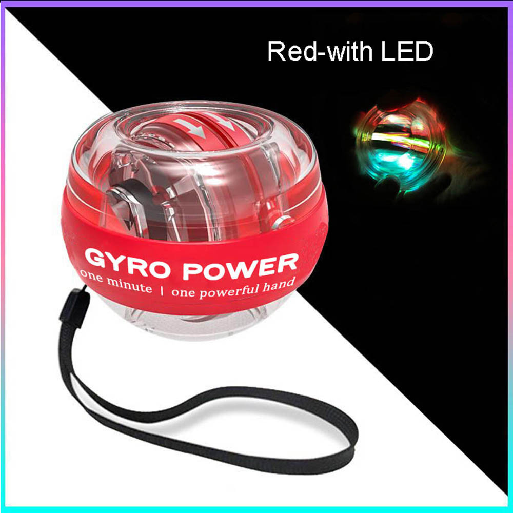 LED Gyroscopic Power Wrist Ball Hand Trainer red-with-led by HitMyNeed