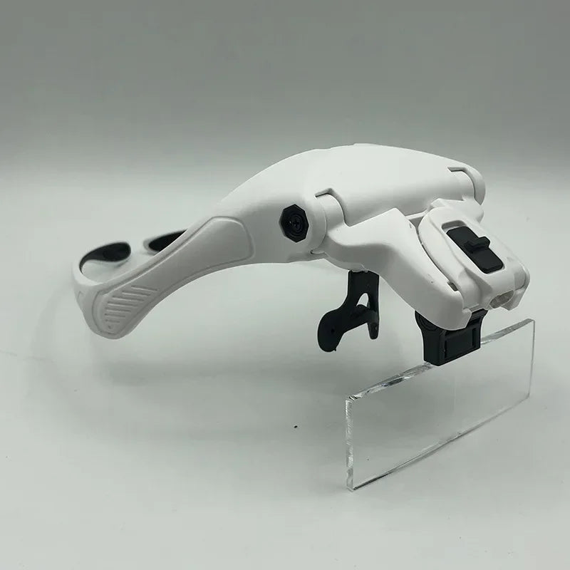 LED Headband Magnifier with 5 Lenses and 2 Lights by HitMyNeed