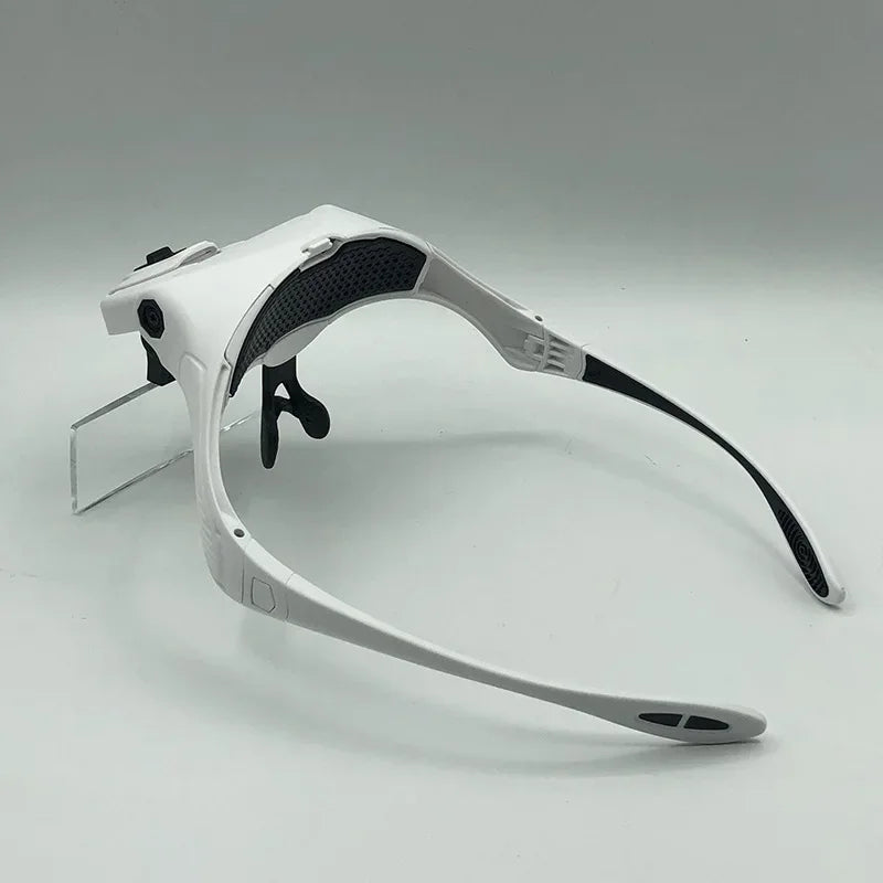 LED Headband Magnifier with 5 Lenses and 2 Lights by HitMyNeed