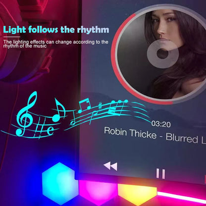 LED Hexagon RGB Smart Wall Light Panels with Music Sync by HitMyNeed