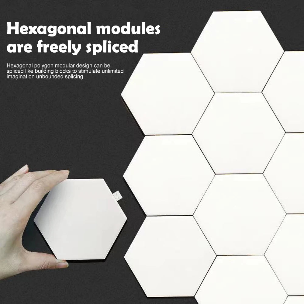 LED Hexagon RGB Smart Wall Light Panels with Music Sync by HitMyNeed