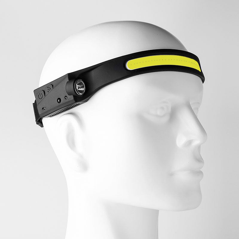 LED Induction USB Rechargeable Headlamp 350 Lumens by HitMyNeed