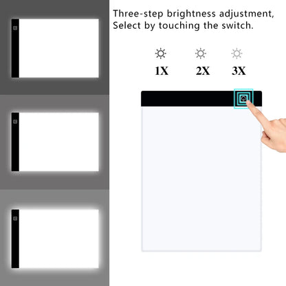LED Light Box for Tracing with 3-Level Dimming by HitMyNeed