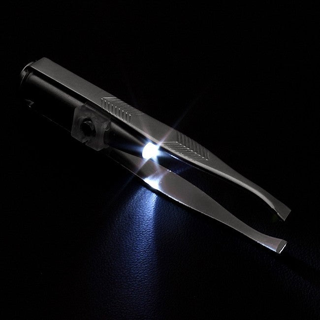 LED Light Eyebrow Tweezers for Precise Grooming by HitMyNeed