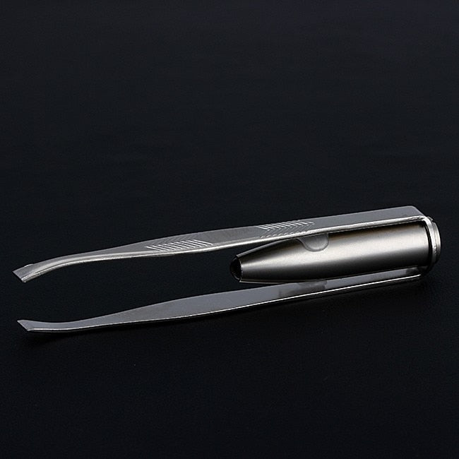 LED Light Eyebrow Tweezers for Precise Grooming by HitMyNeed