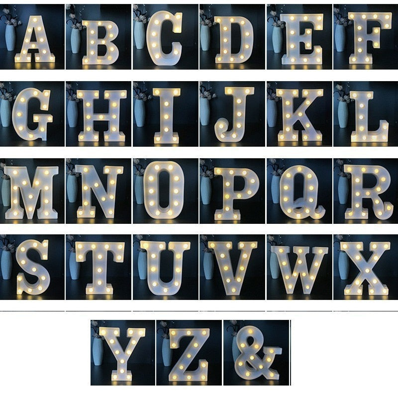 LED Light Up Alphabet Letter Decoration by HitMyNeed