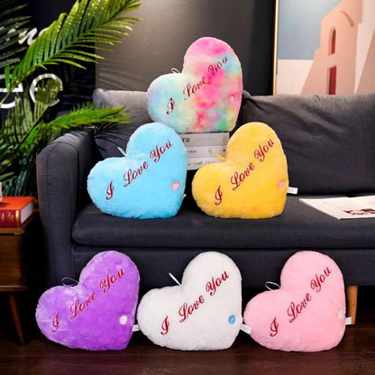LED Light Up Heart Plush Cushion Pillow 36cm by HitMyNeed