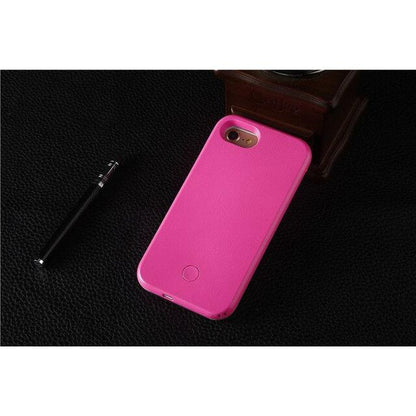 LED Light-Up Selfie Case for iPhone for-iphone-11-pro rose-red by HitMyNeed