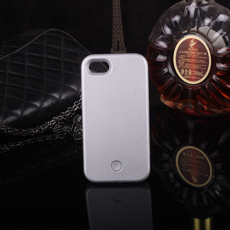 LED Light-Up Selfie Case for iPhone for-iphone-11 white by HitMyNeed