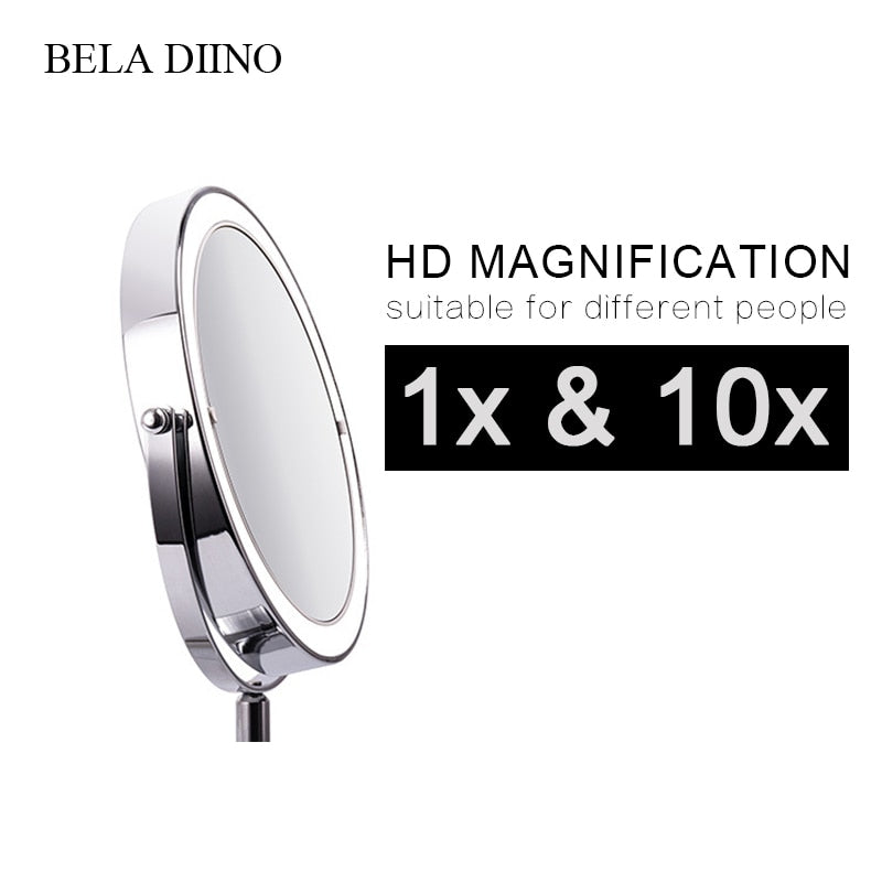 LED Lighted 10x Magnifying Makeup Mirror by HitMyNeed