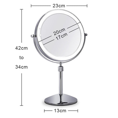 LED Lighted 10x Magnifying Makeup Mirror by HitMyNeed