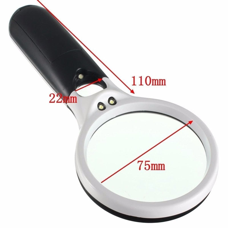 LED Lighted Dual Lens Magnifying Glass by HitMyNeed