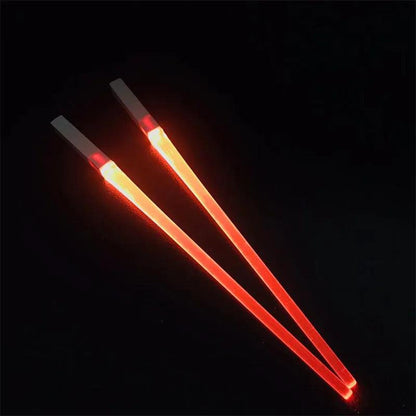 LED Lightsaber Chopsticks Reusable Light-Up Tableware Orange by HitMyNeed