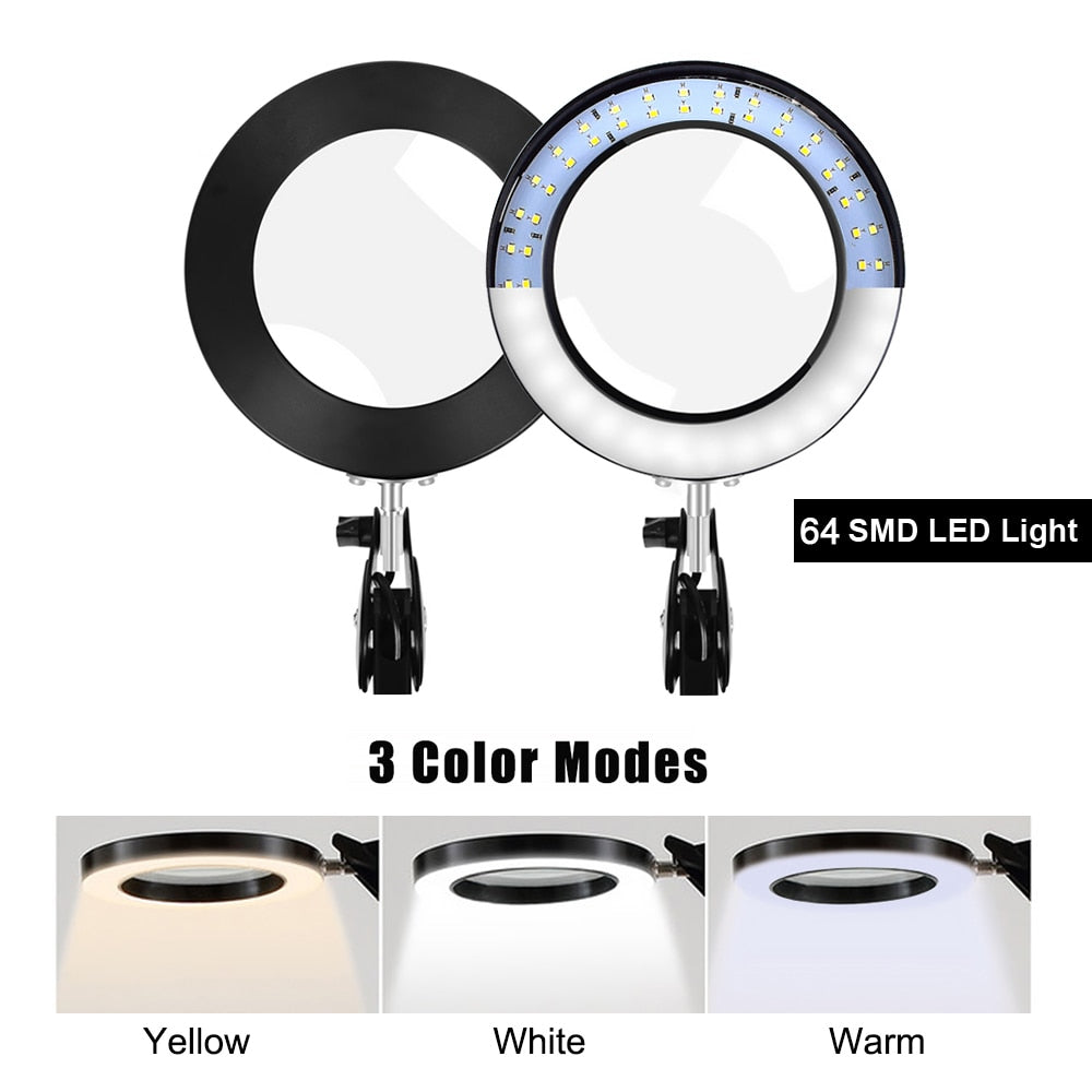 LED Magnifying Desk Lamp with 5X Glass Lens by HitMyNeed