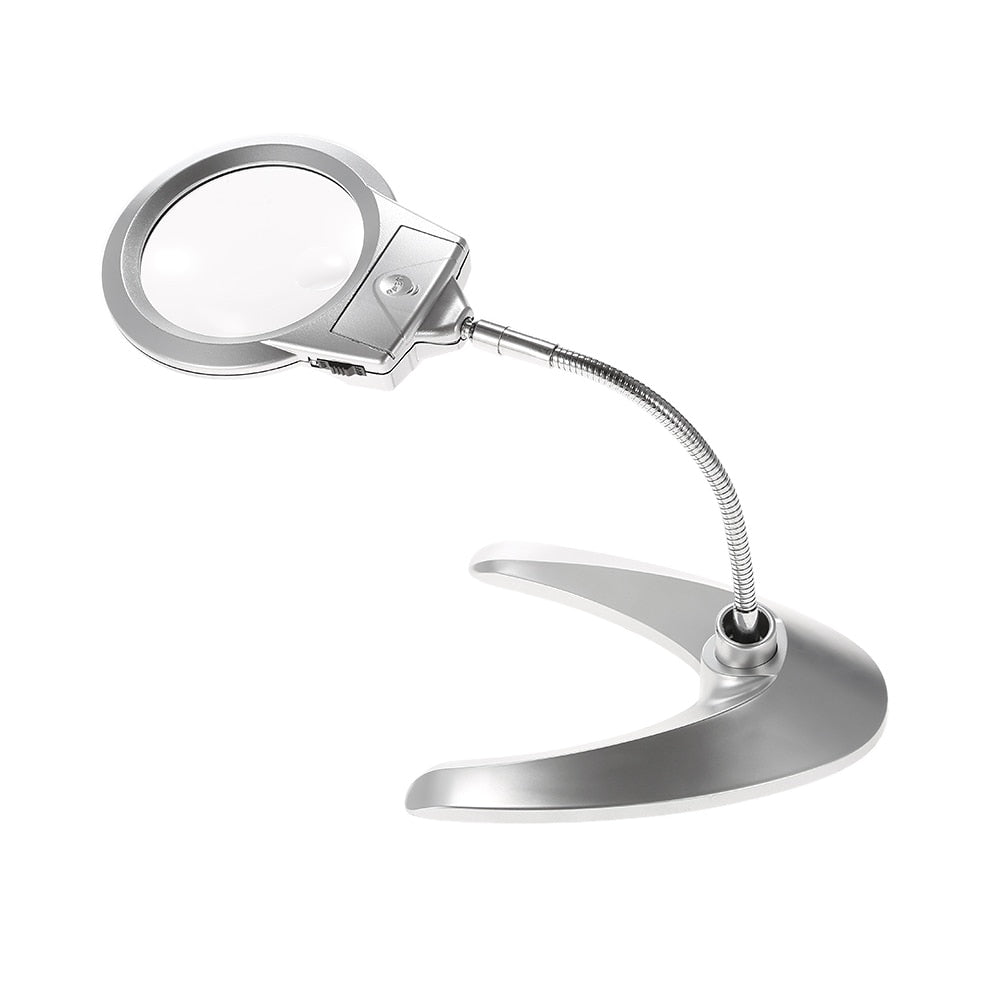 LED Magnifying Glass with Stand, 2X/6X by HitMyNeed