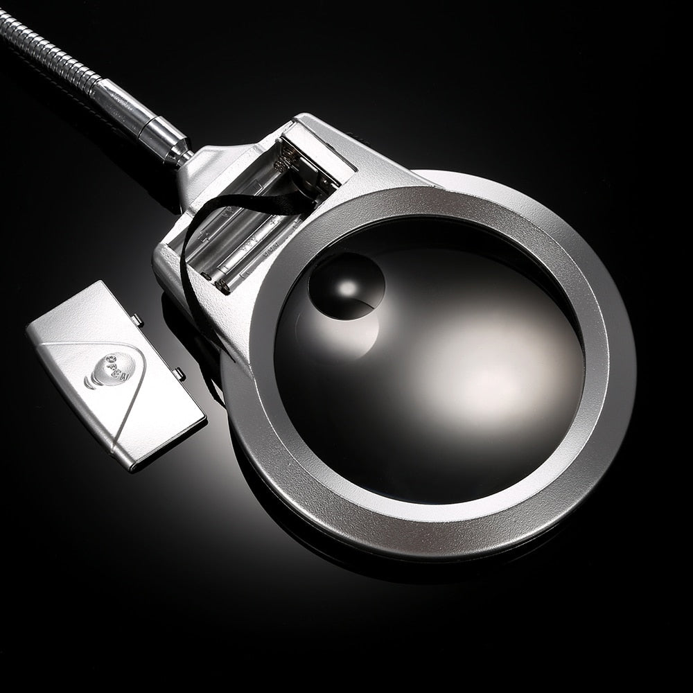 LED Magnifying Glass with Stand, 2X/6X by HitMyNeed