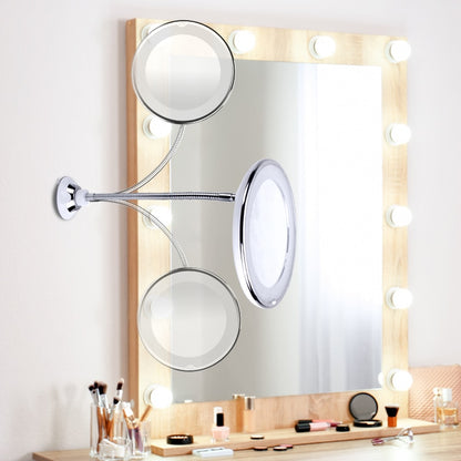 LED Makeup Mirror with 10x Magnification by HitMyNeed