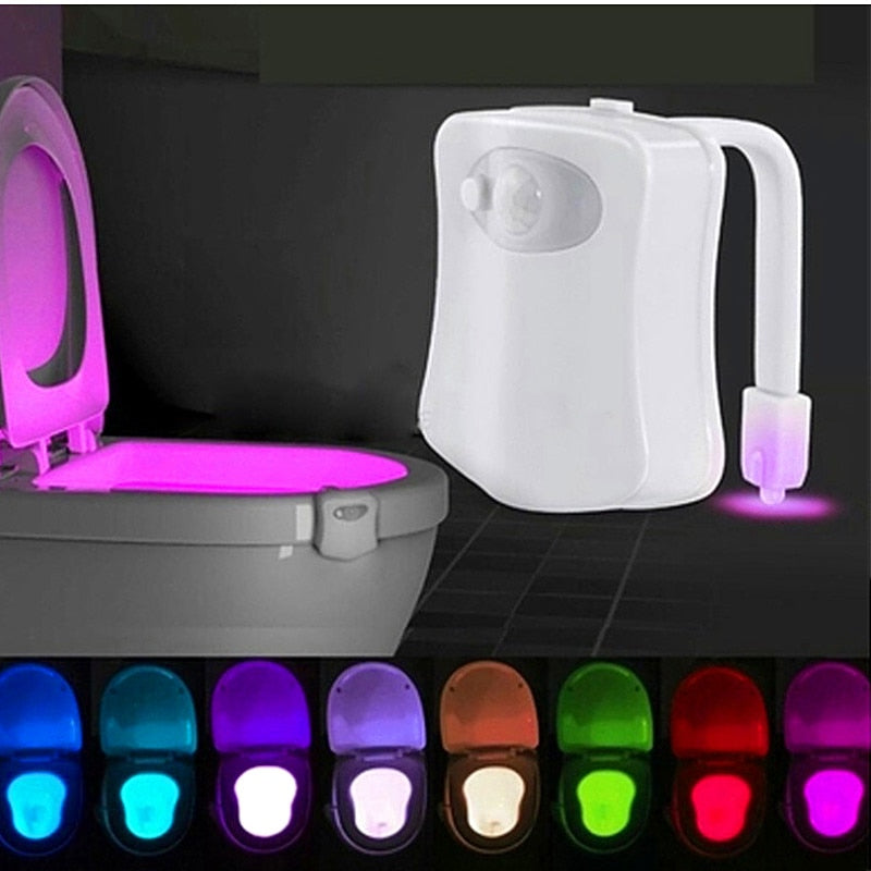 LED Motion Sensor Toilet Night Light, 8 Colors by HitMyNeed