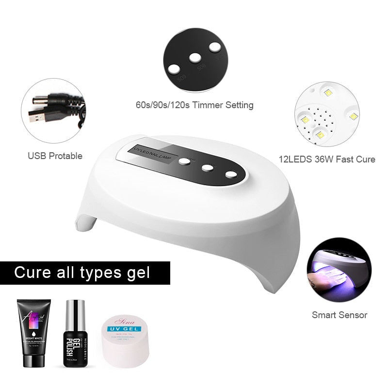 LED Nail Lamp Fast Gel Dryer 36W USB by HitMyNeed