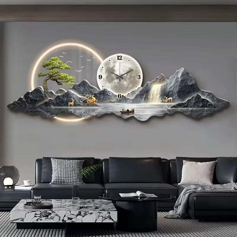 LED Nordic Minimalist Wall Clock for Living Room by HitMyNeed