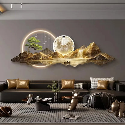 LED Nordic Minimalist Wall Clock for Living Room by HitMyNeed