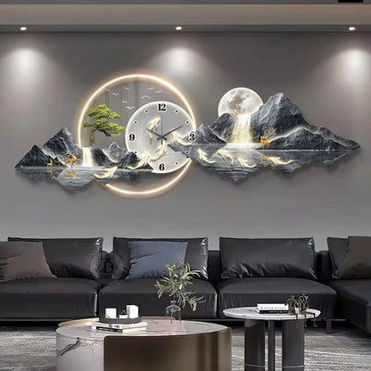 LED Nordic Minimalist Wall Clock for Living Room by HitMyNeed