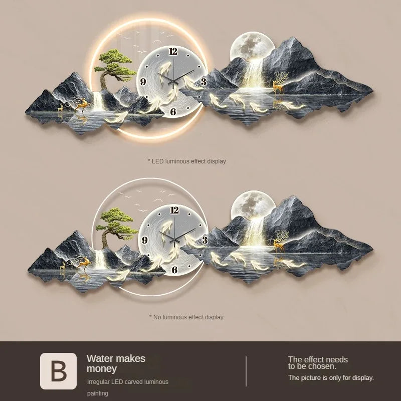 LED Nordic Minimalist Wall Clock for Living Room style2 by HitMyNeed