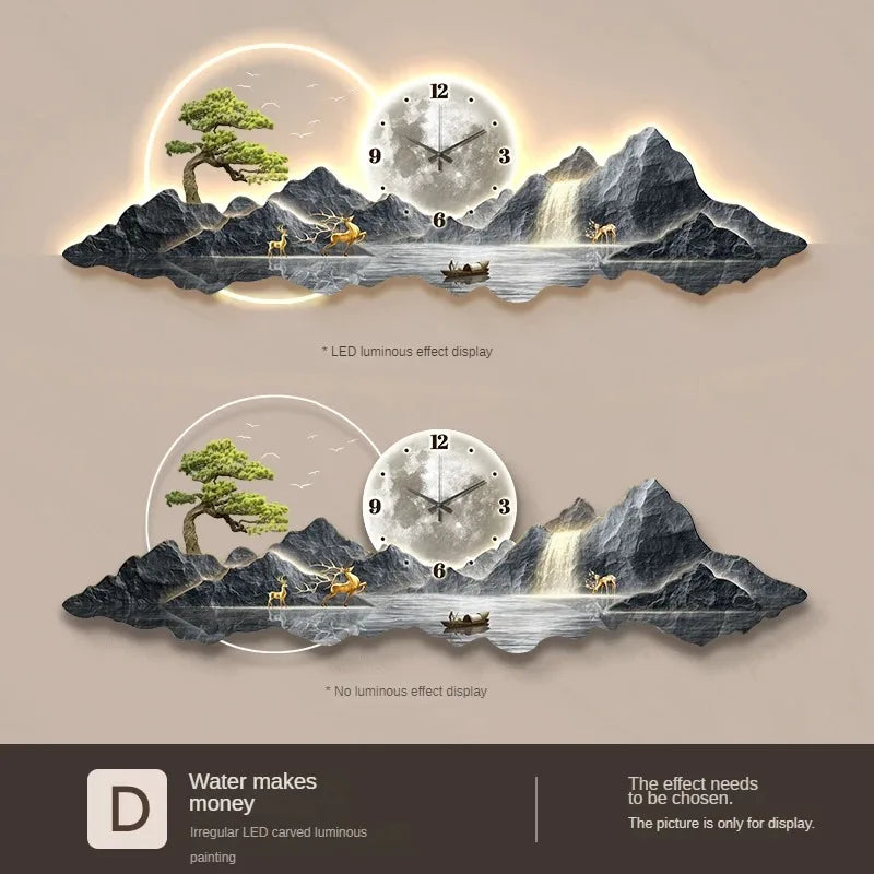 LED Nordic Minimalist Wall Clock for Living Room style4 by HitMyNeed