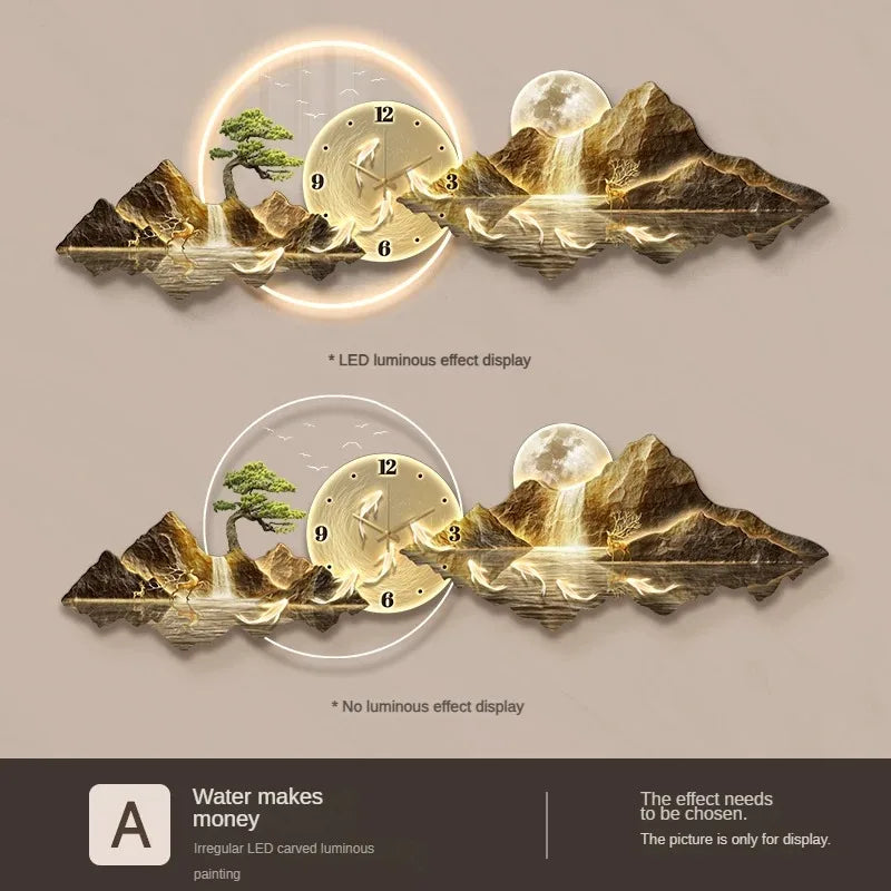 LED Nordic Minimalist Wall Clock for Living Room style5-led by HitMyNeed