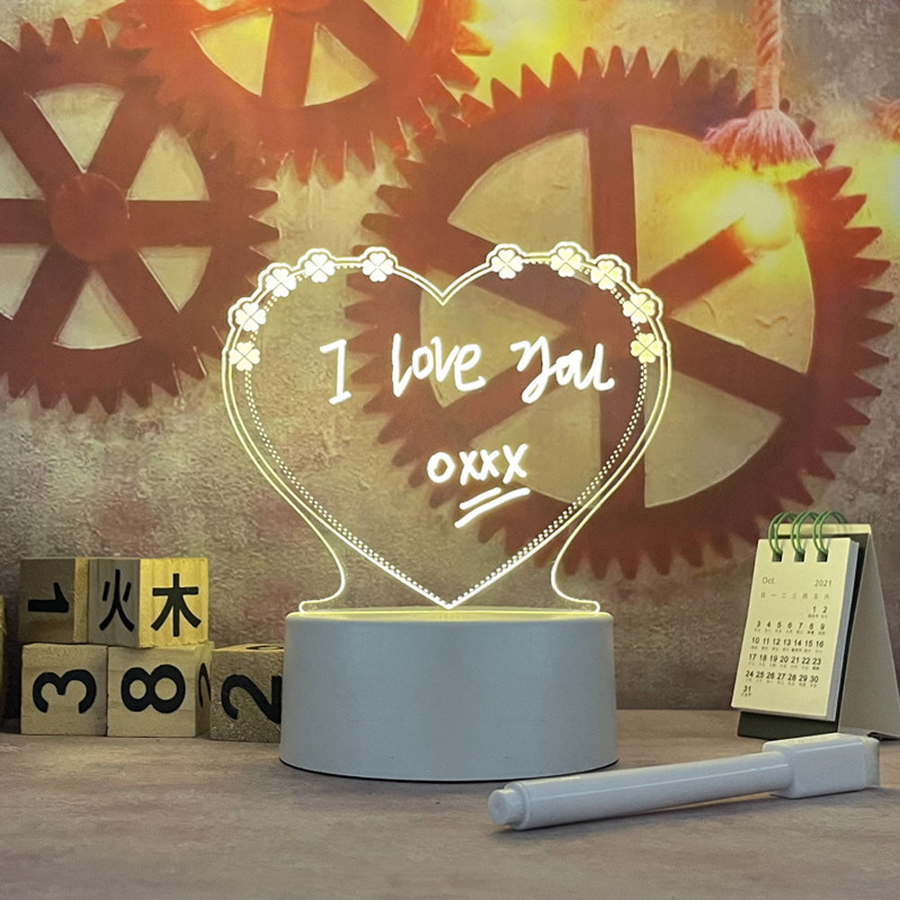 LED Note Board USB Night Light with Message Panel by HitMyNeed