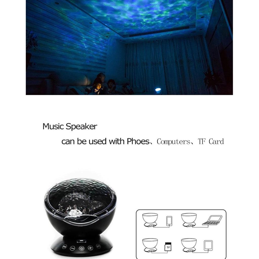 LED Ocean Wave Projector Speaker with 7 Colors by HitMyNeed