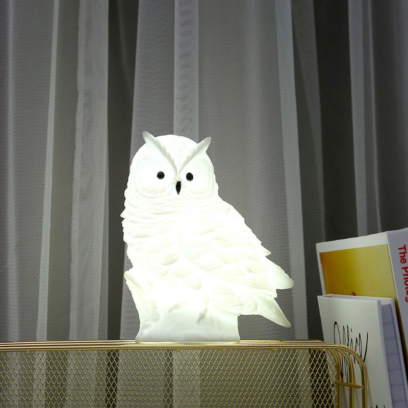 LED Owl Night Light Silicone Bedside Lamp by HitMyNeed