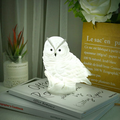 LED Owl Night Light Silicone Bedside Lamp by HitMyNeed