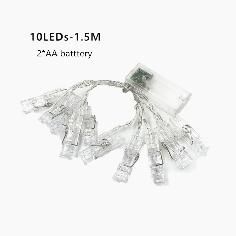 LED Photo Clip String Lights Room Decor, 1.5m by HitMyNeed