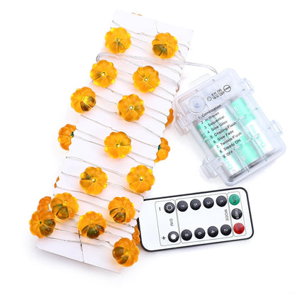 LED Pumpkin String Lights with Remote Control, 3m by HitMyNeed