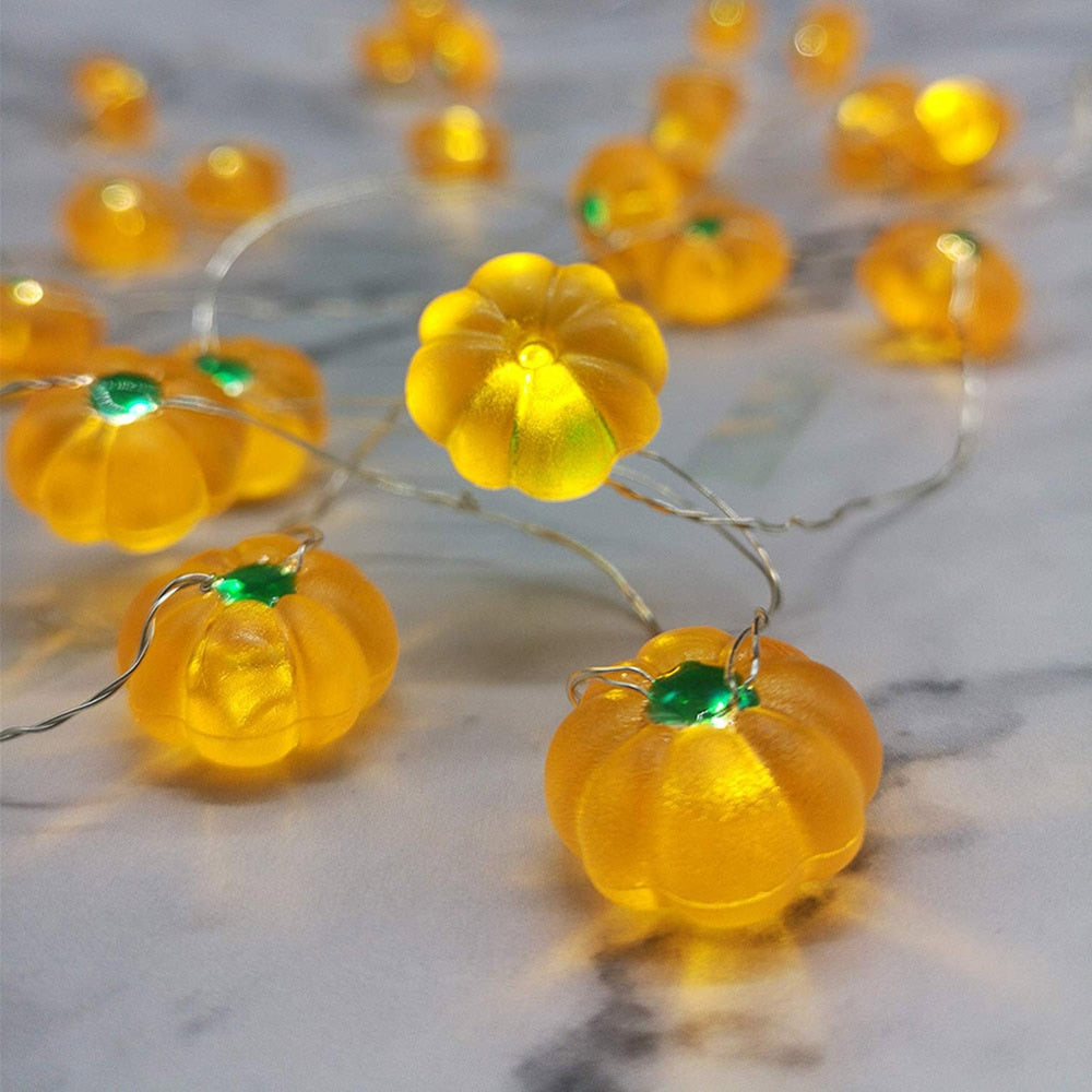 LED Pumpkin String Lights with Remote Control, 3m by HitMyNeed