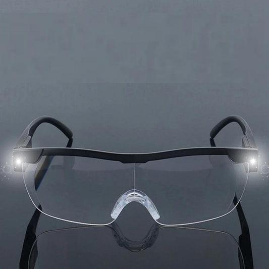LED Reading Glasses with 2.5x Magnifying Lenses by HitMyNeed
