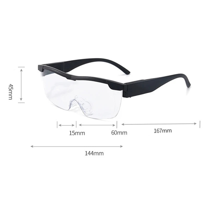 LED Reading Glasses with 2.5x Magnifying Lenses by HitMyNeed