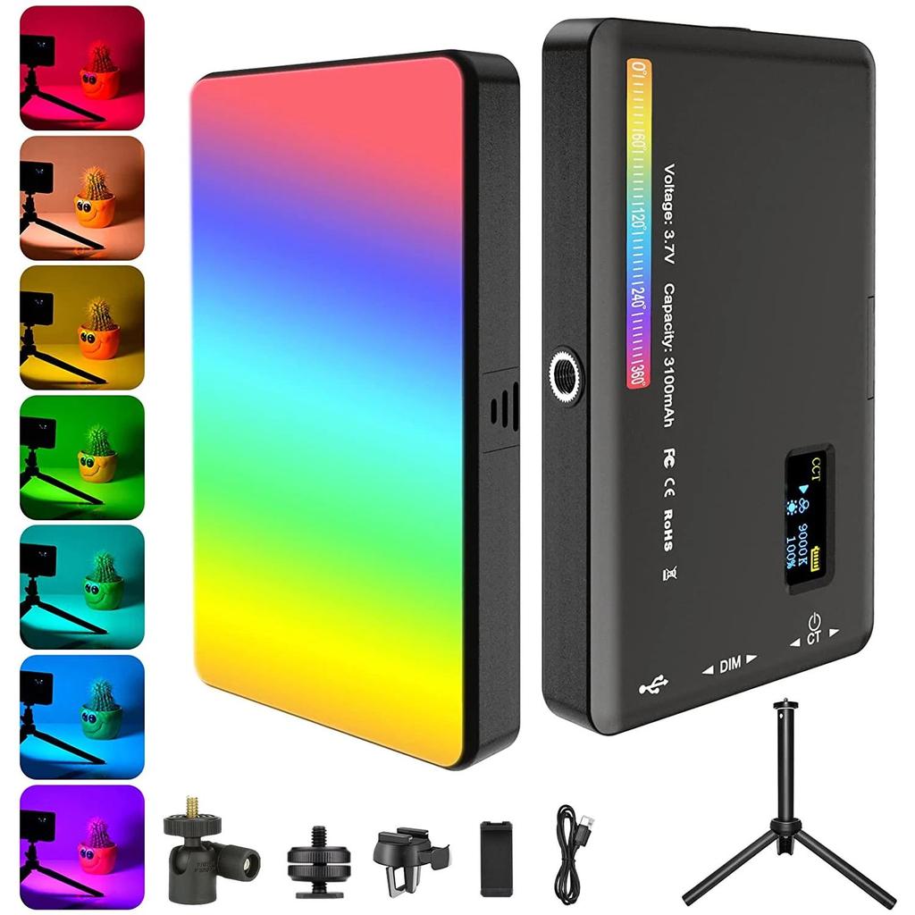 LED RGB Camera Video Light Kit 2500K-9000K CRI 95+ by HitMyNeed