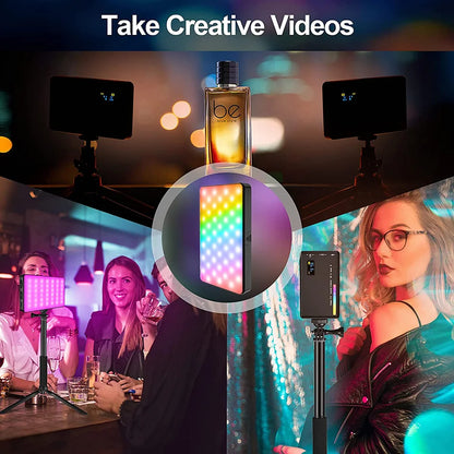 LED RGB Camera Video Light Kit 2500K-9000K CRI 95+ by HitMyNeed